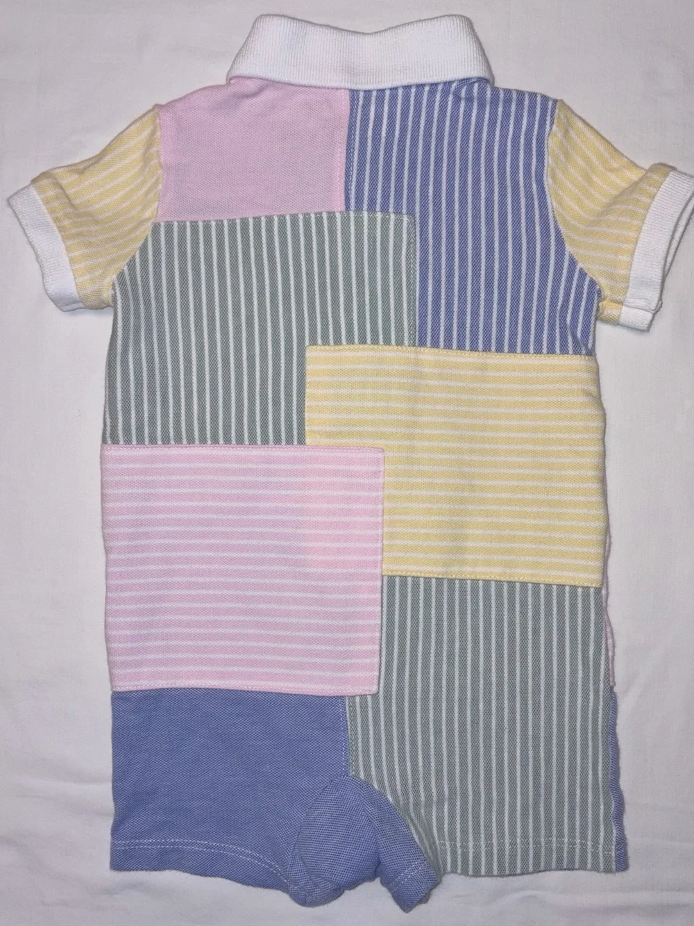 Ralph Lauren pastel multi stripe romper sz 6 months EUC